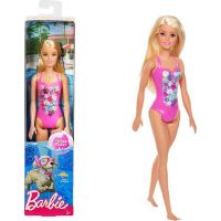 Mattel Barbie v plavkách tmavo ružove s kvetinami 4