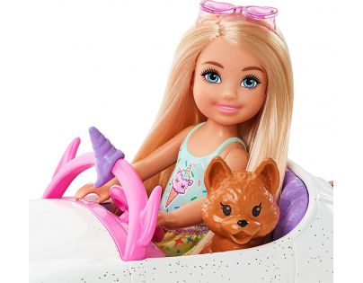 Mattel Barbie Chelsea a kabriolet s nálepkami