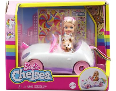 Mattel Barbie Chelsea a kabriolet s nálepkami