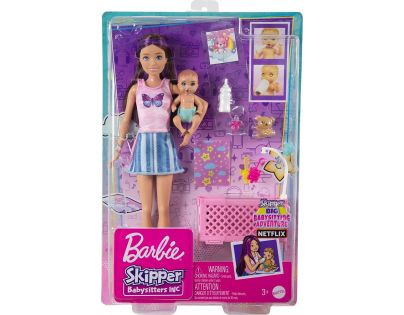 Mattel Barbie Chůva Herní set postýlka