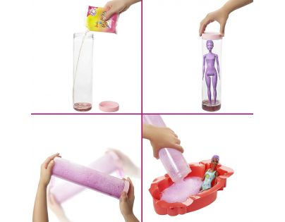 Mattel Barbie Color Reveal Bábika Pena plná zábavy Jahoda