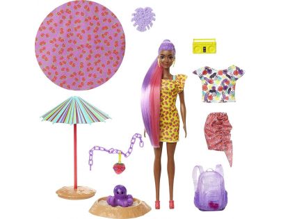 Mattel Barbie Color Reveal Bábika Pena plná zábavy Jahoda
