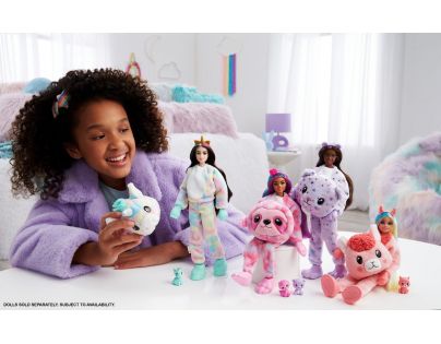 Mattel Barbie Cutie Reveal zima bábika séria 4 lama