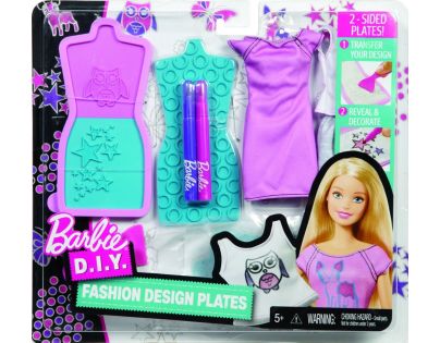 Mattel Barbie D.I.Y. návrhářské módní šablony Růžovo-fialová