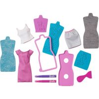 Mattel Barbie D.I.Y. návrhářské módní šablony Růžovo-fialová 2