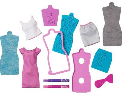 Mattel Barbie D.I.Y. návrhářské módní šablony Růžovo-fialová