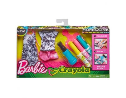 Mattel Barbie D.I.Y Crayola Batikování FPX13 zelený sprej