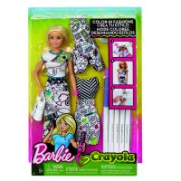 Mattel Barbie D.I.Y.crayola vybarvování šatů běloška 2