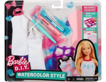 Mattel Barbie D.I.Y módní návrhářské šablony Růžovo-modrá