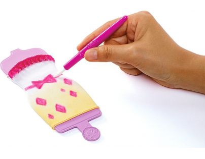 Mattel Barbie D.I.Y módní návrhářské šablony Růžovo-žlutá