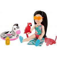 Mattel Barbie Dreamtopia Chelsea s doplňky na pláž černovláska 2