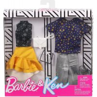 Mattel Barbie dvojdielny set oblečkov pre Barbie a Kena hviezdičky 70 2