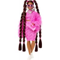 Mattel Barbie Extra Ružové šaty Zlaté osemdesiatky 5