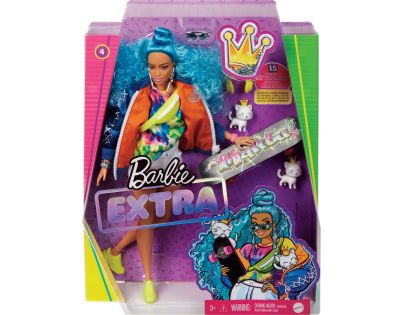 Mattel Barbie extra s modrým afro účesom