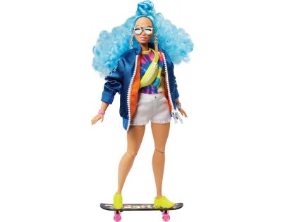 Mattel Barbie extra s modrým afro účesom
