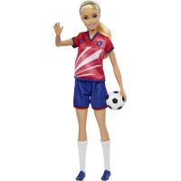 Mattel Barbie futbalová bábika Barbie v červenom drese - Poškodený obal 4