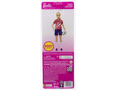 Mattel Barbie futbalová bábika Barbie v červenom drese - Poškodený obal