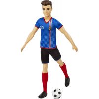 Mattel Barbie Futbalová bábika Ken v modrom drese 2