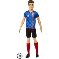 Mattel Barbie Futbalová bábika Ken v modrom drese 4