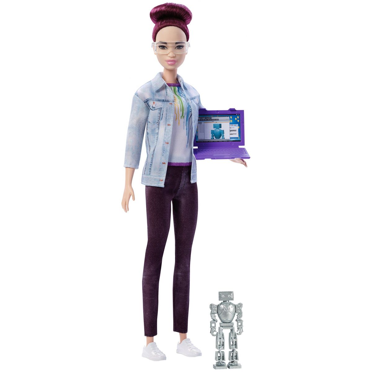 Mattel Barbie inženýrka robotiky Fialovláska