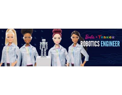 Mattel Barbie inženýrka robotiky Fialovláska