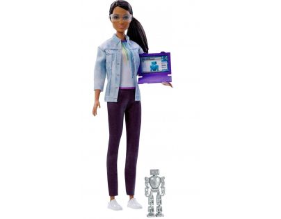 Mattel Barbie inženýrka robotiky Hnědovláska