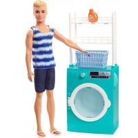Mattel Barbie Ken s nábytkom práčka 2