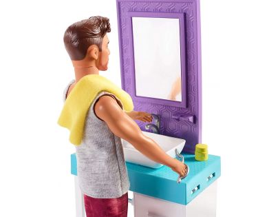 Mattel Barbie Ken s nábytkom umývadlo
