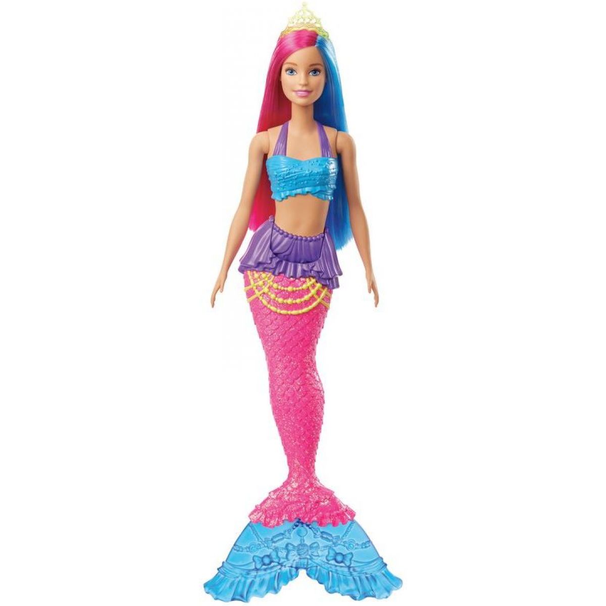 Mattel Barbie čarovná morská víla vlasy ružovo-modré