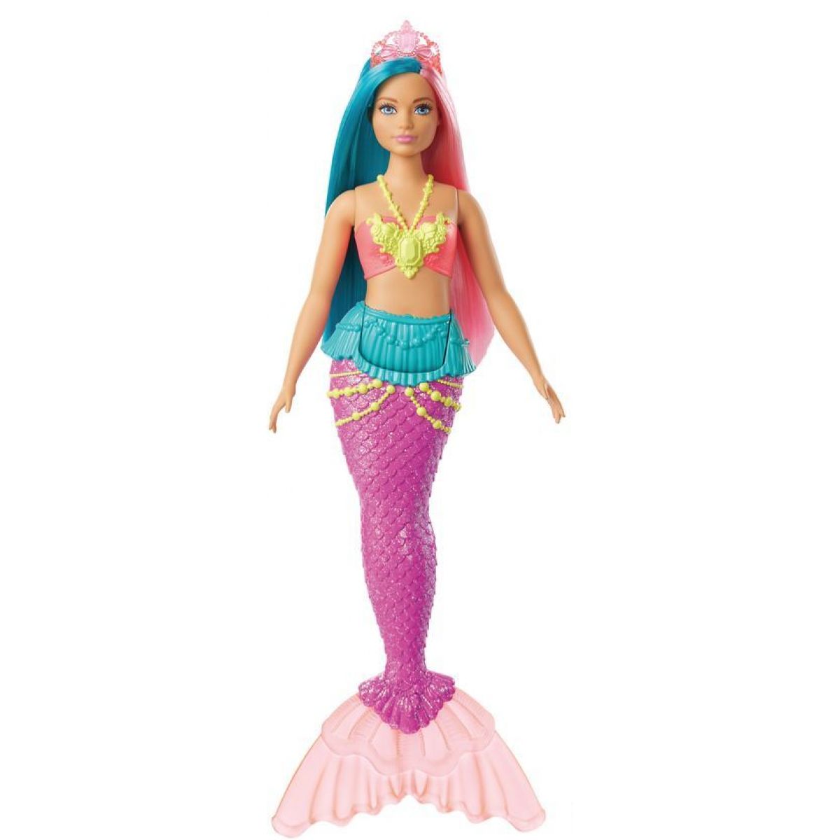 Mattel Barbie čarovná morská víla vlasy tyrkysovo-ružové