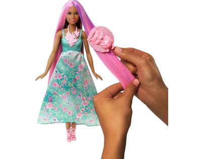 Mattel Barbie kouzelné barevné vlasy brunetka