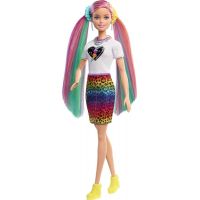 Mattel Barbie Leopardí bábika s dúhovými vlasmi a doplnky 2