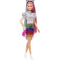 Mattel Barbie Leopardí bábika s dúhovými vlasmi a doplnky 4
