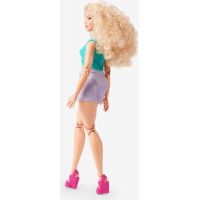 Mattel Barbie Looks Bábika blondínka vo fialových šortkách 29 cm 4