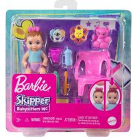 Mattel Barbie bábätko herné set s jídelní židličkou 6