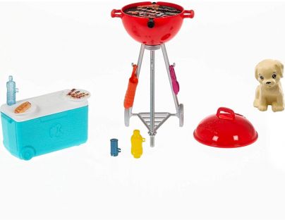 Mattel Barbie mini herní set s mazlíčkem grilování GRG76