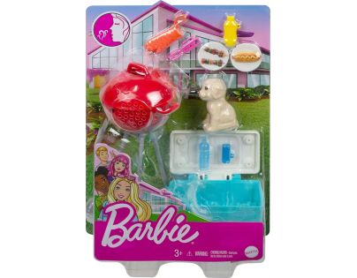 Mattel Barbie mini herní set s mazlíčkem grilování GRG76