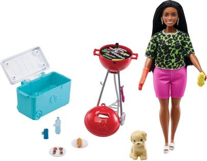 Mattel Barbie mini herní set s mazlíčkem grilování GRG76