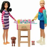 Mattel Barbie mini herní set s mazlíčkem stolní fotbálek GRG77 5