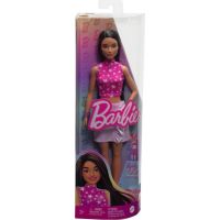 Mattel Barbie modelka - lesklá sukňa a ružový top s hviezdami 6