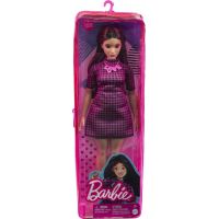 Mattel Barbie modelka čiernoružové kockované šaty 6