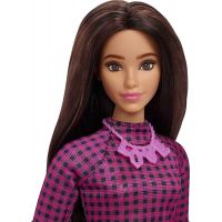 Mattel Barbie modelka čiernoružové kockované šaty 3