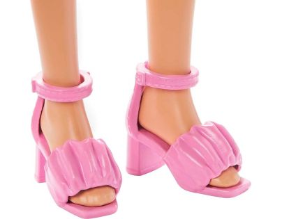 Mattel Barbie Modelka fialkové kockované šaty 29 cm