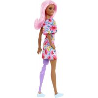 Mattel Barbie modelka kvetinové šaty na jedno rameno 2