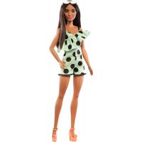 Mattel Barbie Modelka limetkové šaty s bodkami 29 cm
