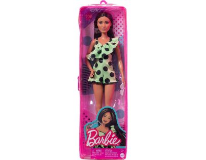 Mattel Barbie Modelka limetkové šaty s bodkami 29 cm