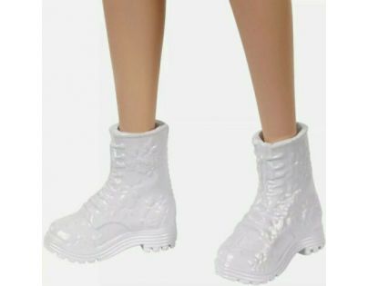 Mattel Barbie modelka oranžové šaty s bodkami
