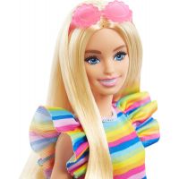 Mattel Barbie Modelka prúžkované šaty s volánmi 29 cm 4