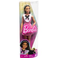 Mattel Barbie modelka Ružové kostkované šaty 6