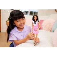 Mattel Barbie modelka Ružové kostkované šaty 5